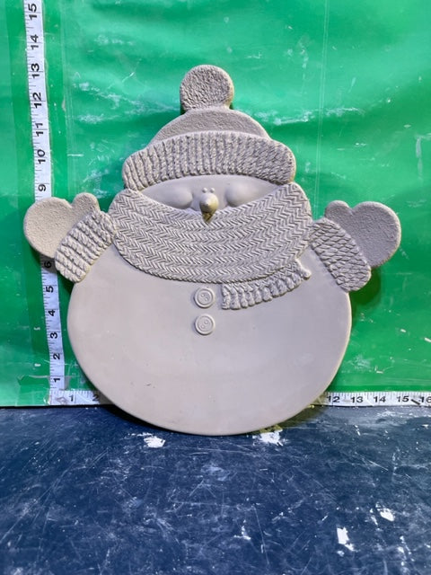 LARGE SNOWMAN PLATE