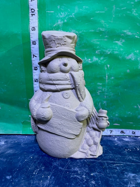 K 3661 - SNOWMAN WITH SIGN