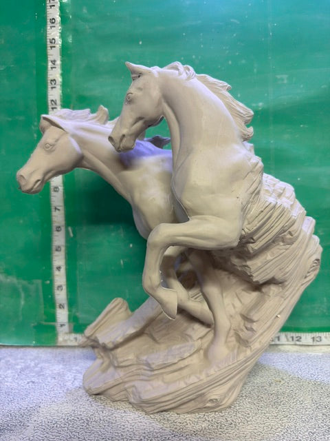 DH 1833 - TWO HORSES ON DRIFTWOOD