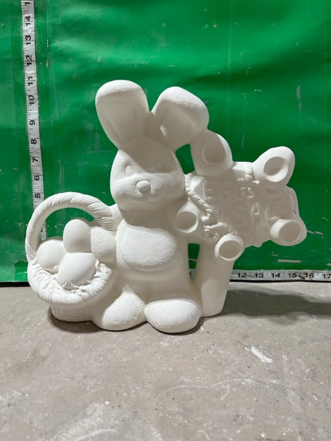 CM 2407 - Bunny with basket and sign