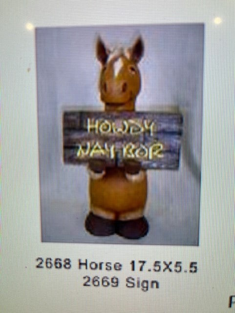 DH 2668 - HORSE SIGN