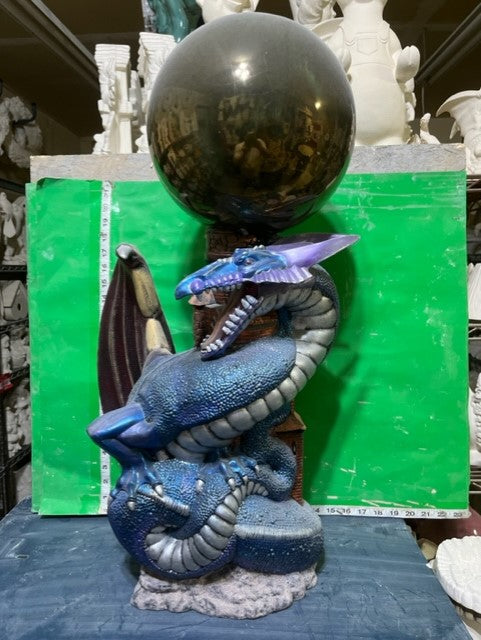 DH 2521 - LARGE DRAGON AND GARDEN BALL BISQUE