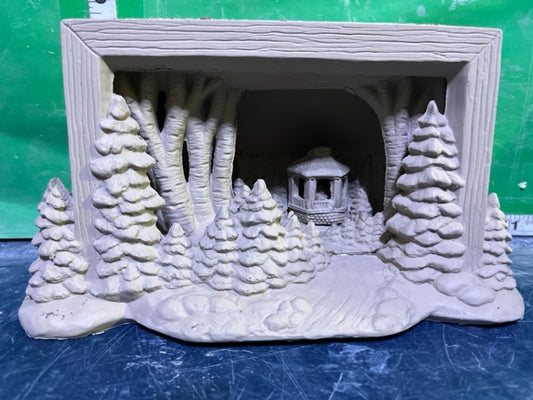 H 642 - FOREST WITH GAZEBO IN BACKGROUND