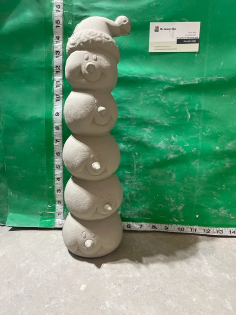Snowman Stack CM 2953 - SNOWMAN STACK – The Ceramic Man