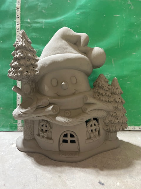 CM 4536 - SNOWMAN WITH HOUSE CUTOUTS