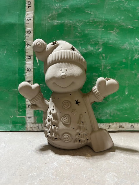 CM 3076 - SNOWMAN WITH BUTTONS & TREE