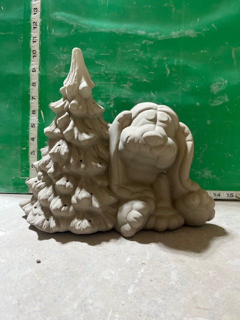 C 1567 - DOG WITH TREE