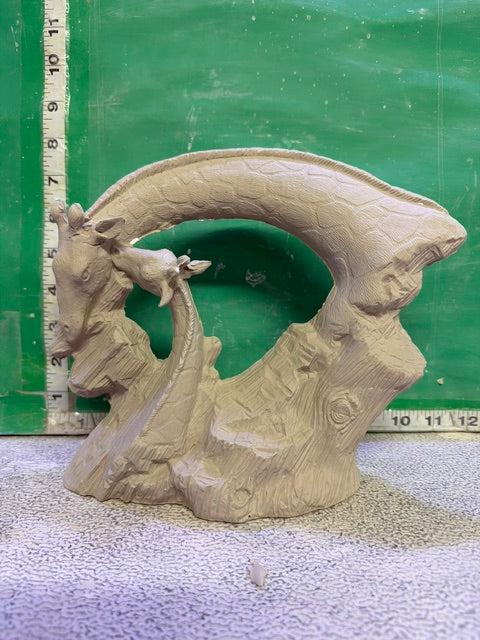 DH 2343 - GIRAFFE & BABY ON DRIFTWOOD