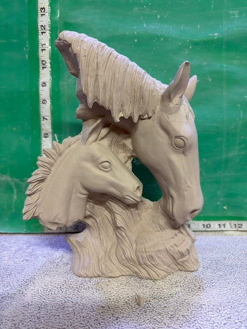 DH 2396 - HORSE WITH BABY ON DRIFTWOOD