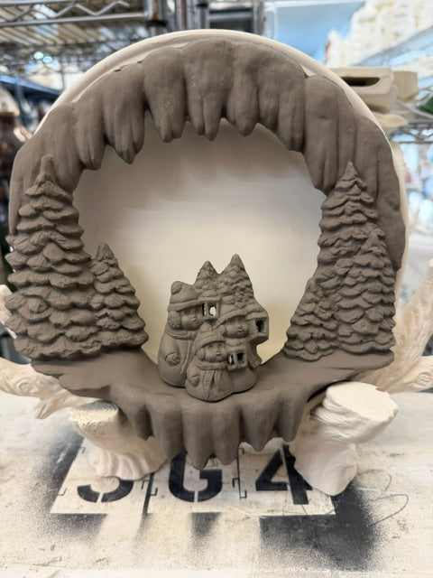 Icicle frame with snowmen