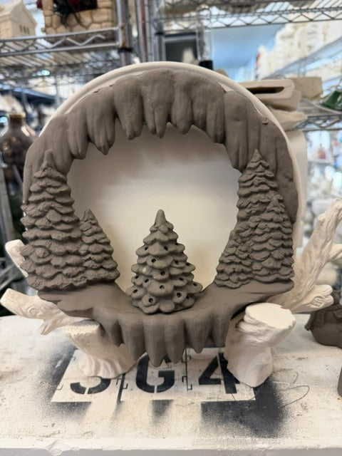 Icicle frame with trees