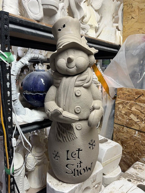 LARGE SNOWMAN WITH CUTOUTS