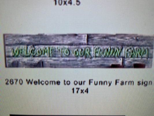 DH2670 WELCOME TO FARM SIGN